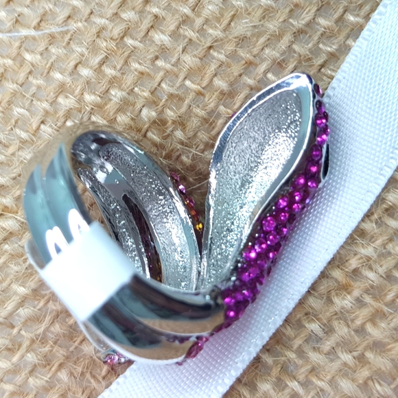 Snake Ring🎀Purple Pink Faux Colorful Rhinestones - Picture 7 of 7